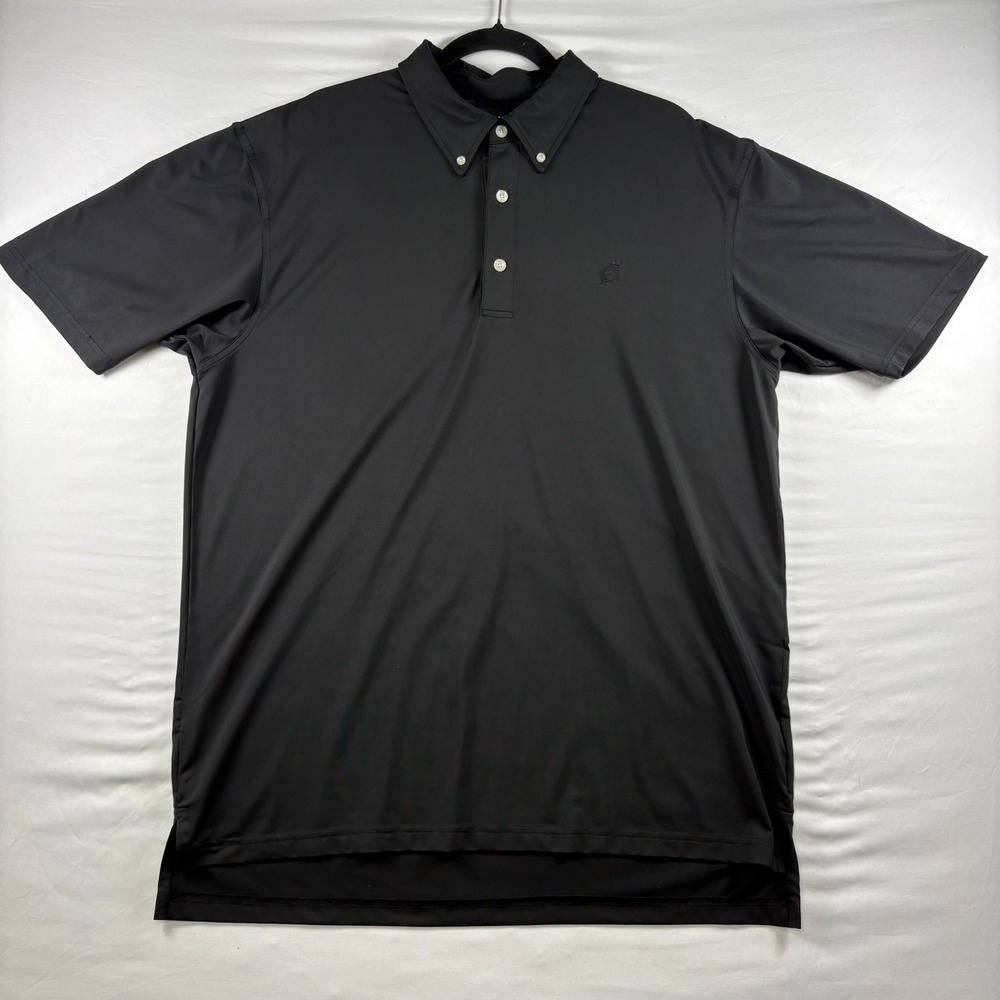 Dunning Golf‎ Polo Shirt Mens Large Black Performance Stretch DN800485